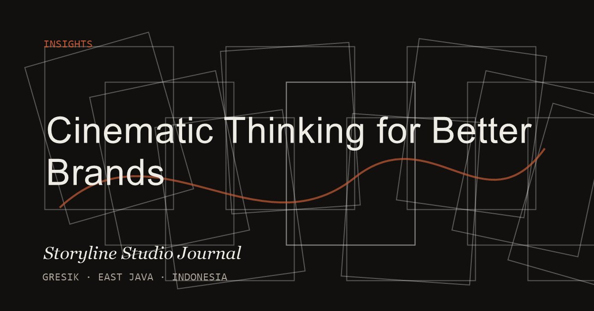 Editorial poster artwork for cinematic brand thinking